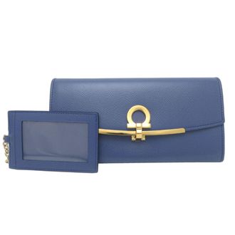 Ferragamo Gancini Leather Long Wallet (Bi-Fold) (Pre-Owned)