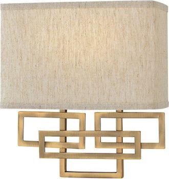 Netlighting Lanza 2 Light Indoor Wall Light Brushed Bronze E14