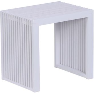 Relaxdays Relaxdays bench, bamboo, modern kitchen & hallway bench, bathroom & bedroom, H x W x D: 43x45x33 cm, shoe bench, white