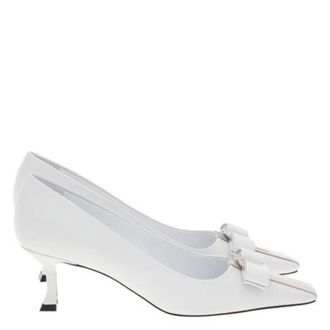 Ferragamo Siwar 60 Vara Bow Nappa Pumps, Size 7 C