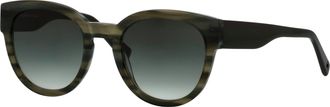 Brendel eyewear Sonnenbrille BRENDEL EYEWEAR Modell 906202, Damen, gr&uuml;n gestreift, gemustert, leicht gl&auml;nzend, Sonnenbrillen Sonnenbrille, Form Panto, Logoschriftzug 