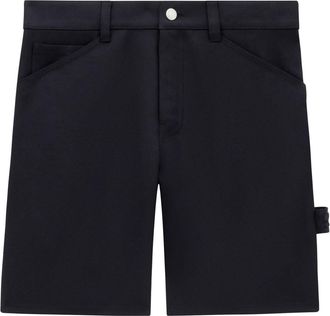 Courrèges twill bermuda shorts - men - Polyester - 52 - Black