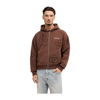 Off the Pitch Symbol Vest Heren Bruin - Heren - Vesten met rits - Bruin - M - Polyester - Hoodies & sweatvesten