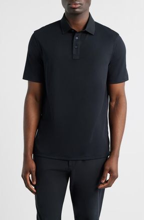 G/Fore Essential Performance Piqu&eacute; Golf Polo in Onyx at Nordstrom, Size Xx-Large