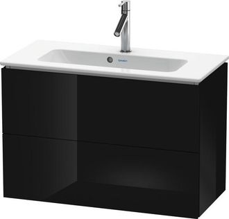 Duravit Duravit L-cube Mueble Bajo Lavabo Compacto 550x820x391mm Negro De Alto Brillo