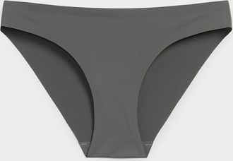 Miiyu Womens Plain laser-cut stretch bikini panty Nylon