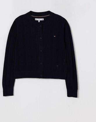 Tommy Hilfiger Cardigan a girocollo con logo Tommy Hilfiger