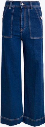 Vilagallo Womens Wide Leg Jeans In Denim Medio