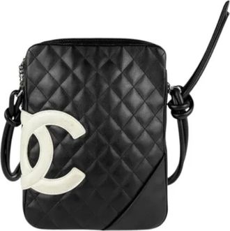 Chanel Pre-owned Cross Body Bags, female, Black, Size: ONE SIZE Pre-owned Leather chanel-bags