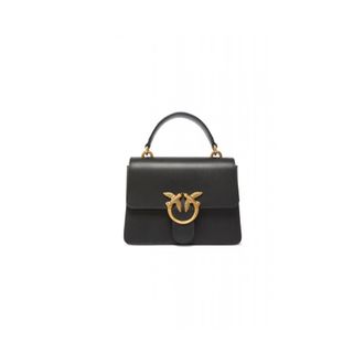 Pinko Love One Top Handle Mini Light - Dames - Handtassen - Zwart - ONE Size - Katoen - Tassen