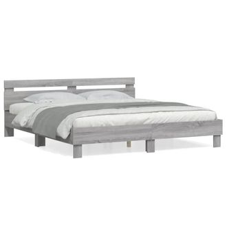 Berkfield Home Bed Frame without Mattress Grey Sonoma 200x200 cm