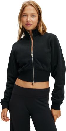 Cotton On Womens Active Plush Fitted Zip Through in Black at Nordstrom, Size X-Small