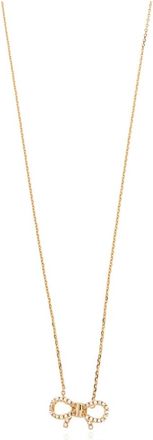 Ferragamo Ketting met hanger versierd met sprankelende kristallen - Dames - Kettingen - Geel - ONE Size - Accessoires