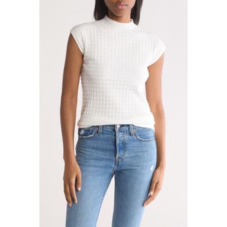 JANE + MERCER Sleeveless Waffle Knit Top in Snow Globe at Nordstrom Rack, Size X-Large