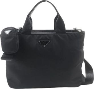 Prada Pre-owned Nylon Tote - Dames - Vintage Shopper - Zwart - ONE Size - Nylon - Vintage