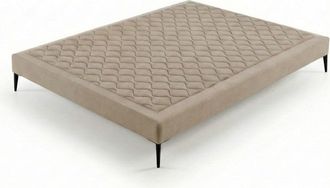 Colch&oacute;n Morfeo Base tapizada 200x200 cm beige, 29 cm de altura