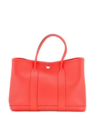 Herm&egrave;s Garden Party Leather 30 tote bag - women - Calf Leather - One Size - Red