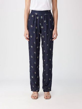 Forte_Forte Pantaloni Petites Fleurs in seta con stampa floreale