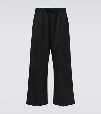 Simone Rocha Crepe satin wide-leg pants