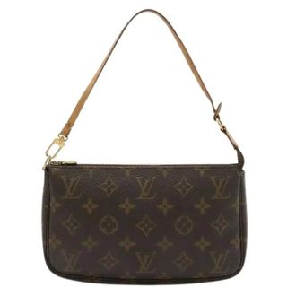 Louis Vuitton Pre-owned Shoulder Bags, female, Brown, Size: ONE SIZE Pre-owned Monogram Leather Clutch Bag