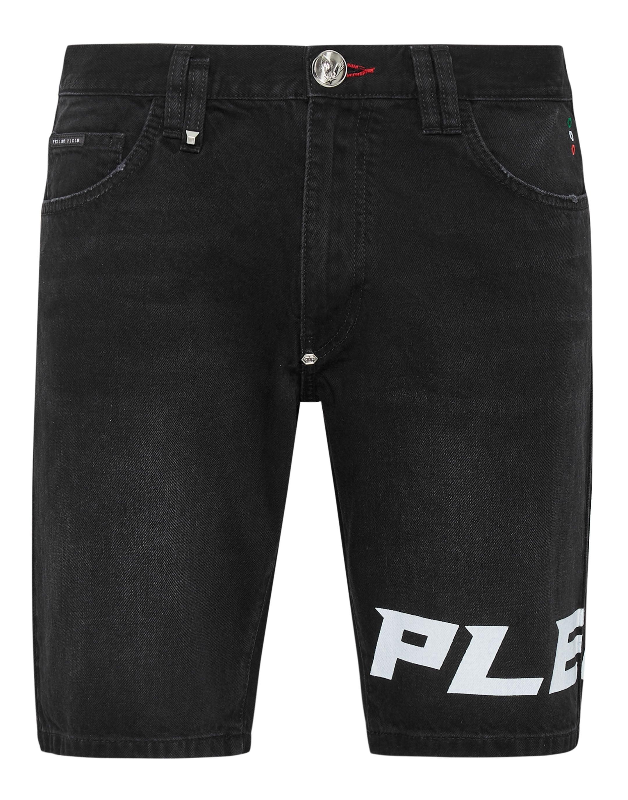 Philipp sale Plein Women's grey cotton shorts