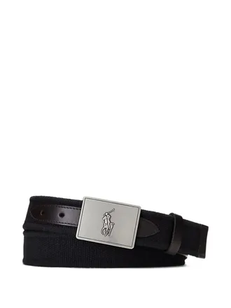 Polo Ralph Lauren Riem met logoplakkaat - Zwart