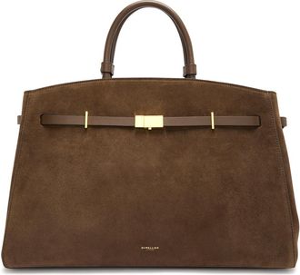 DeMellier The Hudson Small Suede top Handle bag - Dark Brown - One Size