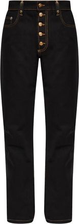 Versace Straight-leg Jeans - Heren - Regular Fit Jeans - Zwart - W31 - Katoen - Jeans