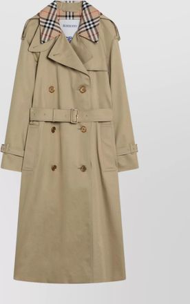Burberry castleford double-breasted trench check collar