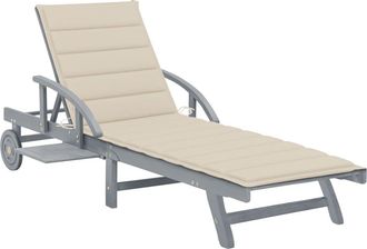 vidaXL Tumbona De Jard&iacute;n Con Coj&iacute;n Madera Maciza De Acacia Vidaxl