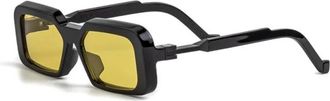 Vava Rechthoekige Zonnebril - unisex - Zonnebrillen - Zwart - 53 MM - Accessoires