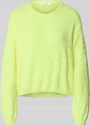 American Vintage American Vintage Strickpullover mit Strukturmuster Modell LIGEWAY in Neon Gelb, Gr&ouml;&szlig;e M