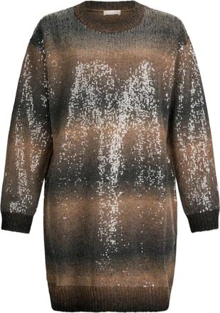 Liu Jo Elegante Marrone Jurk Aw 25 - Dames - Korte kleedjes - Veelkleurig - L - Kleedjes