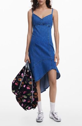 Desigual Asymmetric Denim Dress in Blue at Nordstrom, Size X-Small