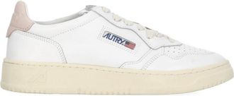 Autry White Medalist Low Leather-Blend Sneakers