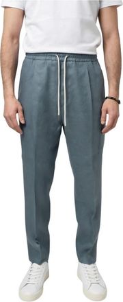 Be Able Noah Slim-fit Broek - Heren - Slim Fit Broeken - Blauw - W36 - Linnen - Broeken
