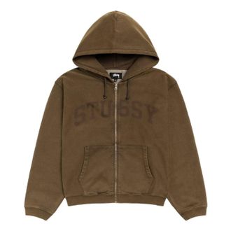 St&uuml;ssy Faded Graphic Zip Hood Washed Olive 118553-OLIV