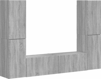 vidaXL Conjunto De Mueble De Tv 6 Uds. Sonoma Gris Vidaxl