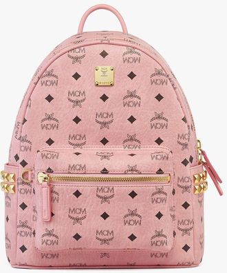 MCM Stark Side Studs Backpack In Visetos