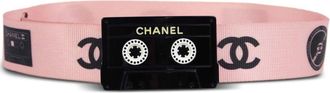 Chanel 2004 Cassette Tape belt - women - Nylon/Acrylic - One Size - Pink