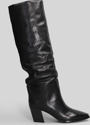 Jimmy Choo London Hart 60 High Heels Boots In Black Leather