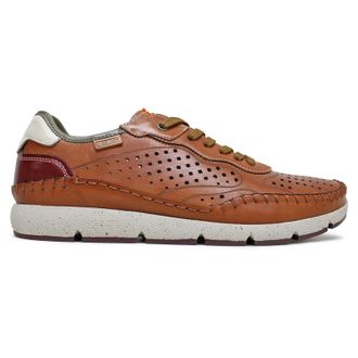 Pikolinos Fuencarral M4U-6276 Leather Mens Comfort Trainers - Brandy - Size:UK 10.5-11