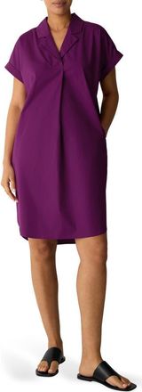 Eileen Fisher Stretch Poplin Shirtdress in Berry Plum at Nordstrom, Size Xx-Small