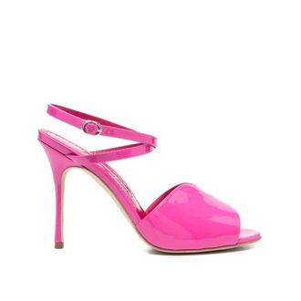 Manolo Blahnik Calfskin Stiletto Heel Womens Sandals