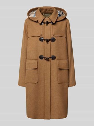 Barbour Comfort Fit Dufflecoat aus Woll-Mix Modell MELODY in Camel Melange, Gr&ouml;&szlig;e 38