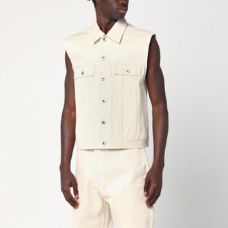 Rick Owens Gilet avorio in denim
