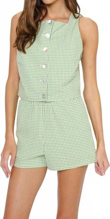 Show me your Mumu Maren Field Set In Green Gingham