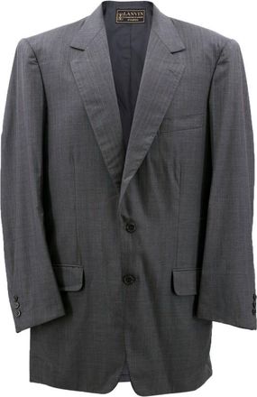 Lanvin Grey and Red Pinstripe Blazer Size L