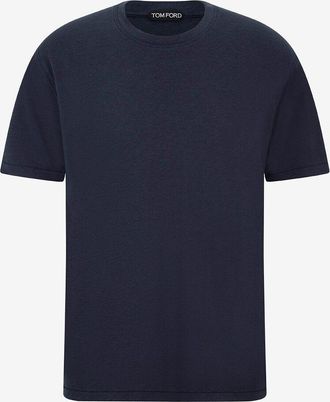 Tom Ford Fliessendes Jersey-Kurzarm-Rundhals-T-Shirt
