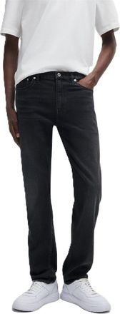 HUGO BOSS Hugo Mens Mid Rise Slim Fit Five Pocket Jeans in Dark Grey - Size 31W/32L